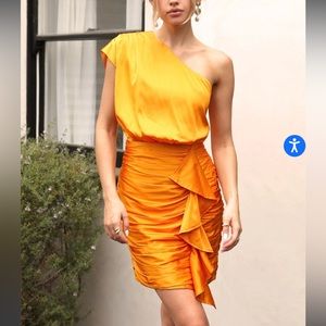 Ariel Draped One Shoulder Mini Dress